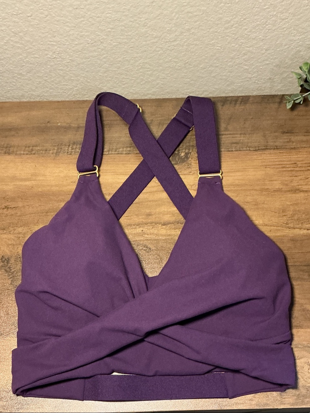 BuffBunny Purple Crisscross Sports Bra Size S